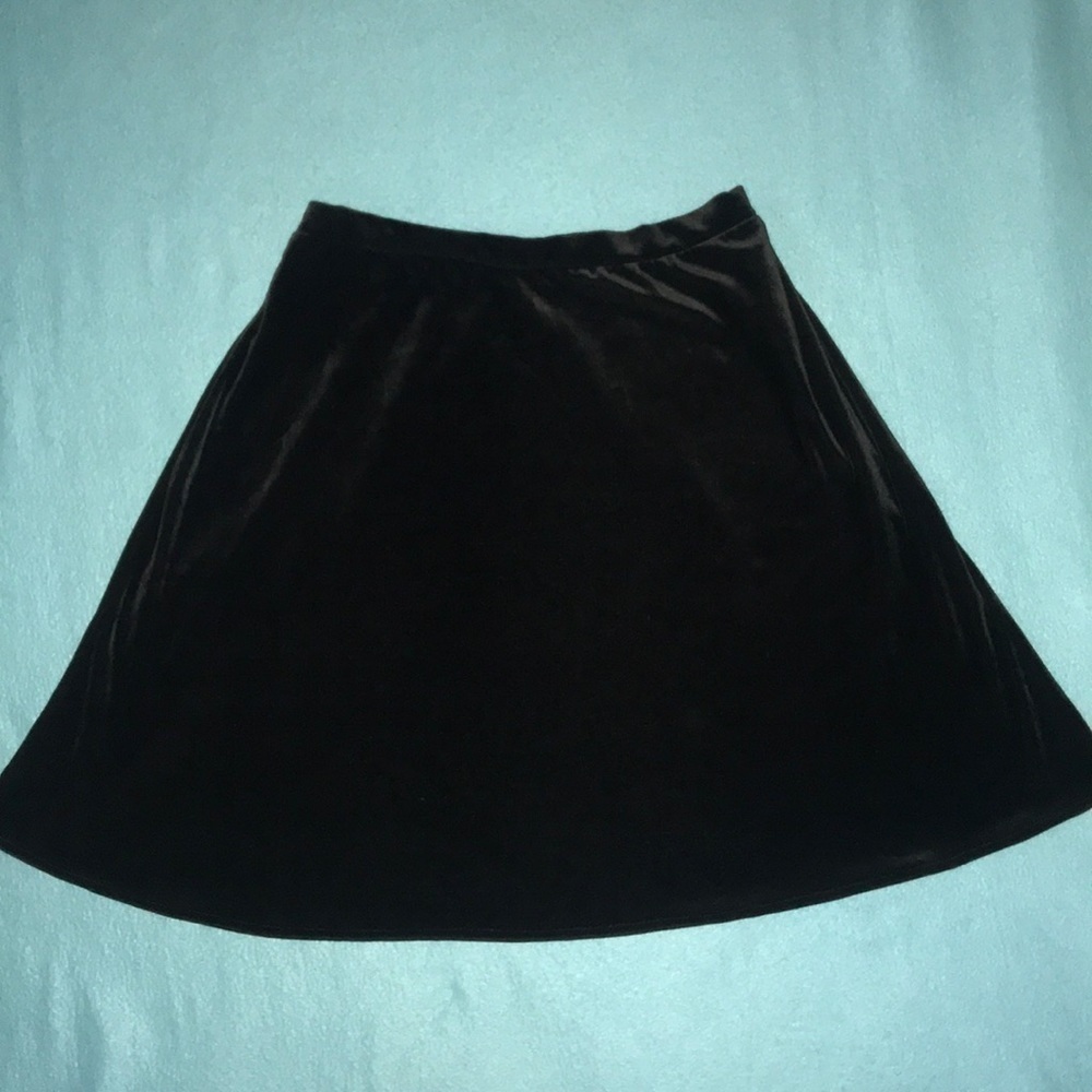 PAQUETTE velvet vintage A-line mini skirt elastic waistband Y2K NEW size MP
